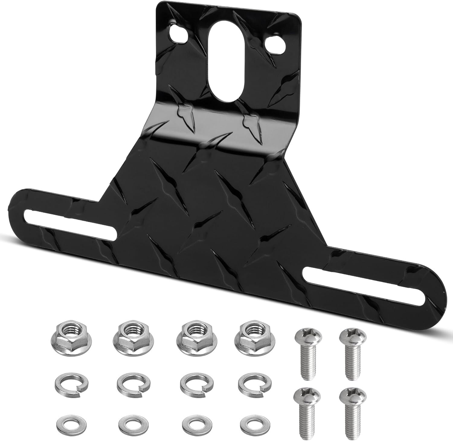 Universal License Plate Light Bracket with Mounting Screws for RV Trailer Truck