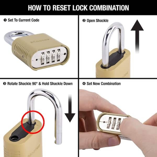Master Lock 875TLF 1-1/2" Outdoor Combination Lock Resettable, 2PC (NEW SEALED)