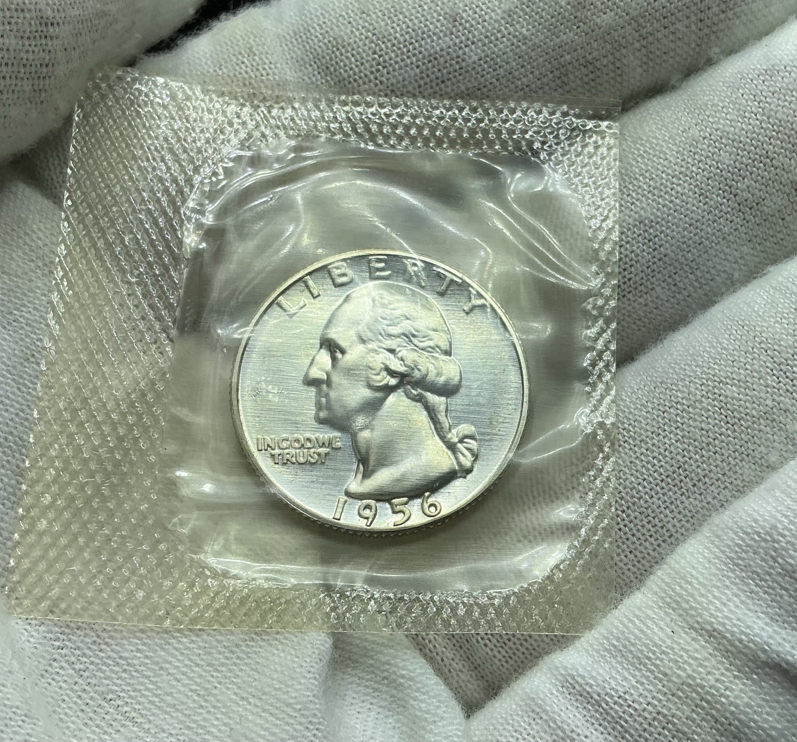 1956 P Washington Quarter Proof In Mint Cellophane O446
