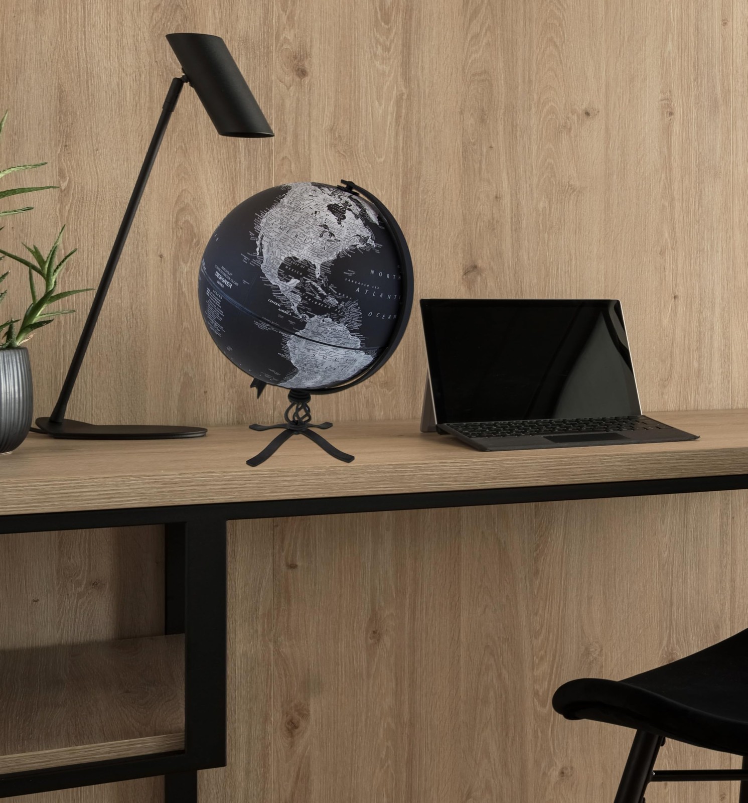 Replogle Hamilton 12-Inch Diameter Designer Series Globe - Black Ocean, Rustic