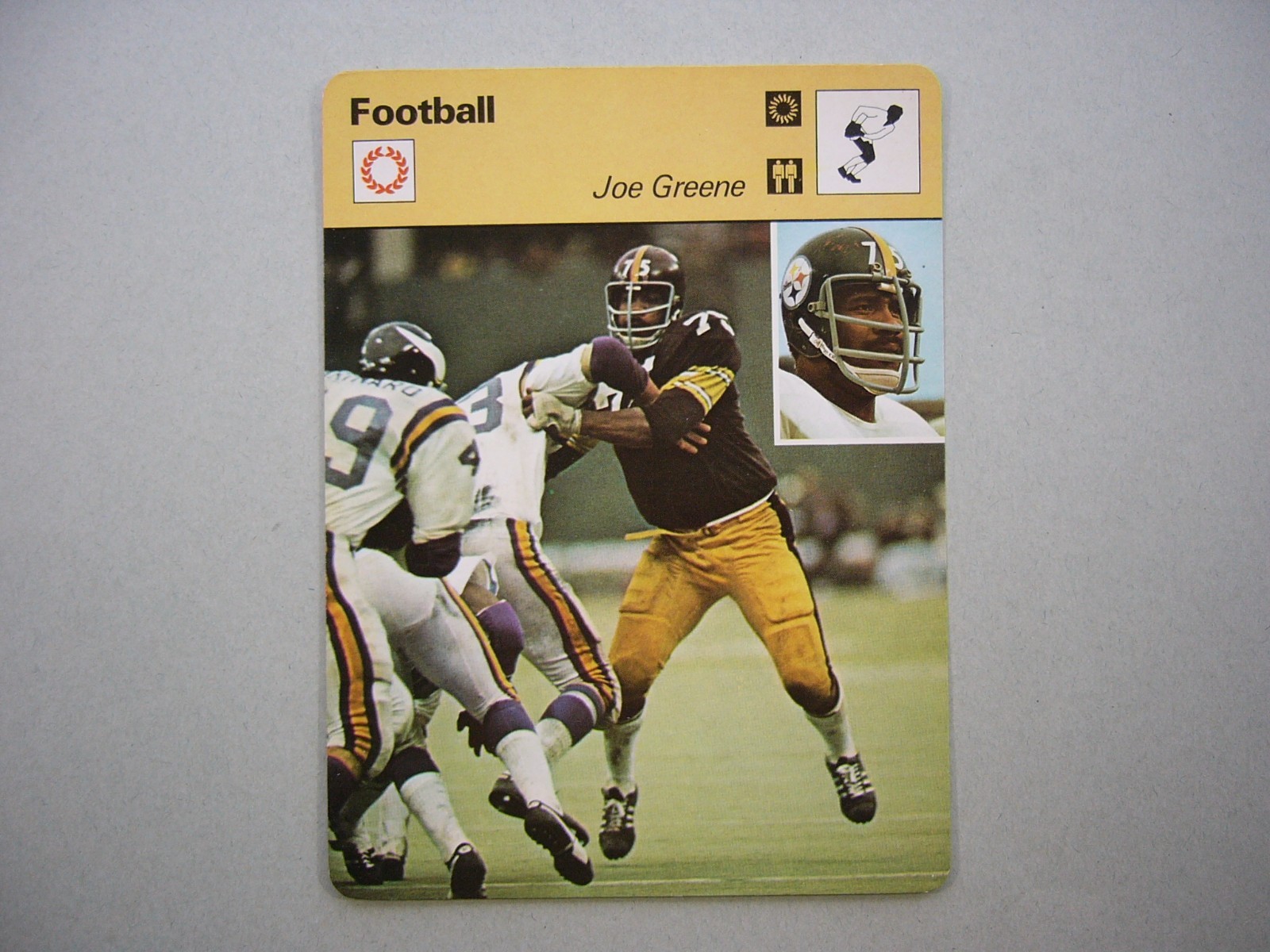 1977 1977/79 SPORTSCASTER NFL FOOTBALL PHOTO JOE GREENE PITTSBURGH STEELERS NICE