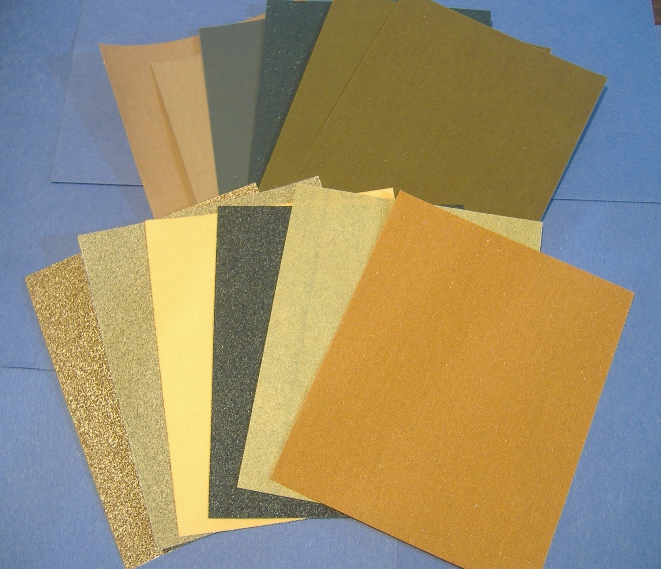 LOT OF 12 PC 1/4 SHEET ASST PALM SANDPAPER 80 -1200 GRIT 100 180 220 320 400 500