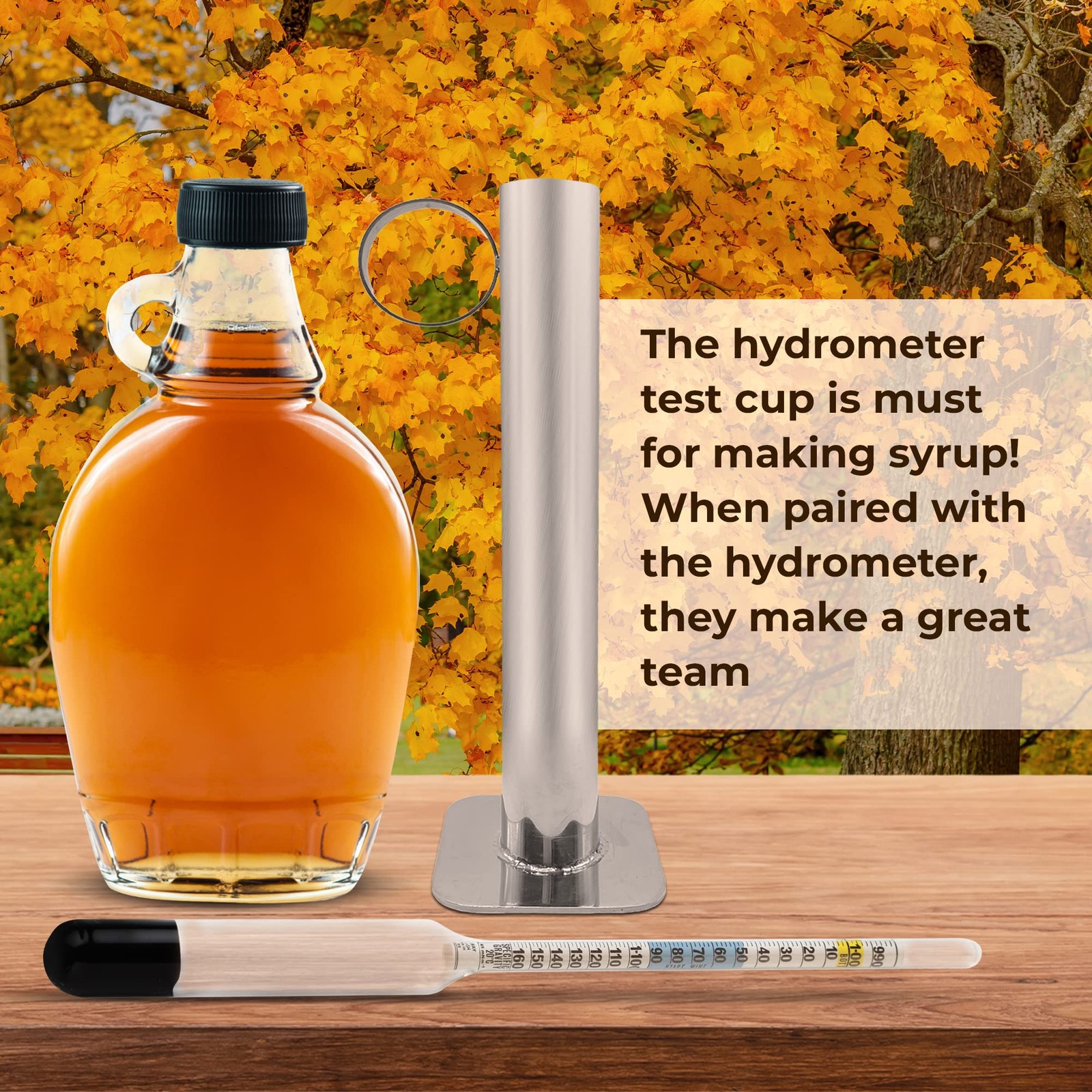 Maple Syrup Hydrometer Test Cup - 8 Inch Tree Tapping Cup...