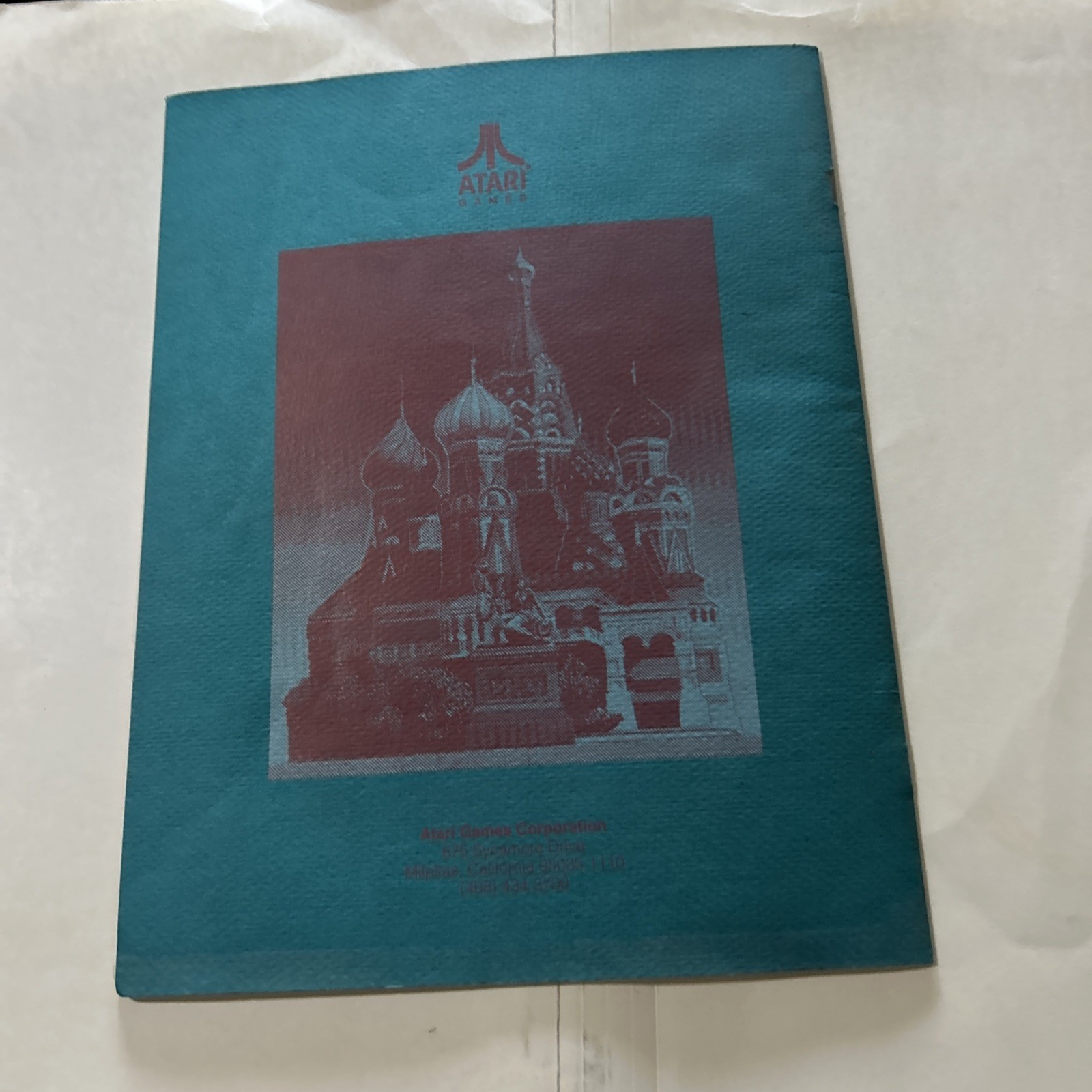 original Atari Tetris With Corrections Sheet arcade Video game manual