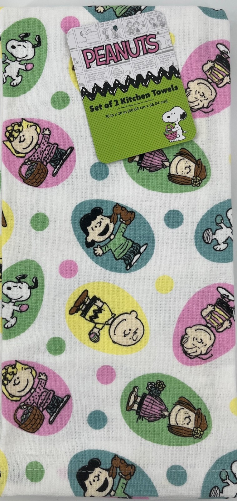 Peanuts Gang Easter Eggs Set of 2 Dish Towels