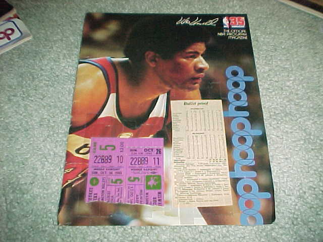 1980 Washington Bullets v Milwaukee Bucks Basketball Cover 10/26  with tickets