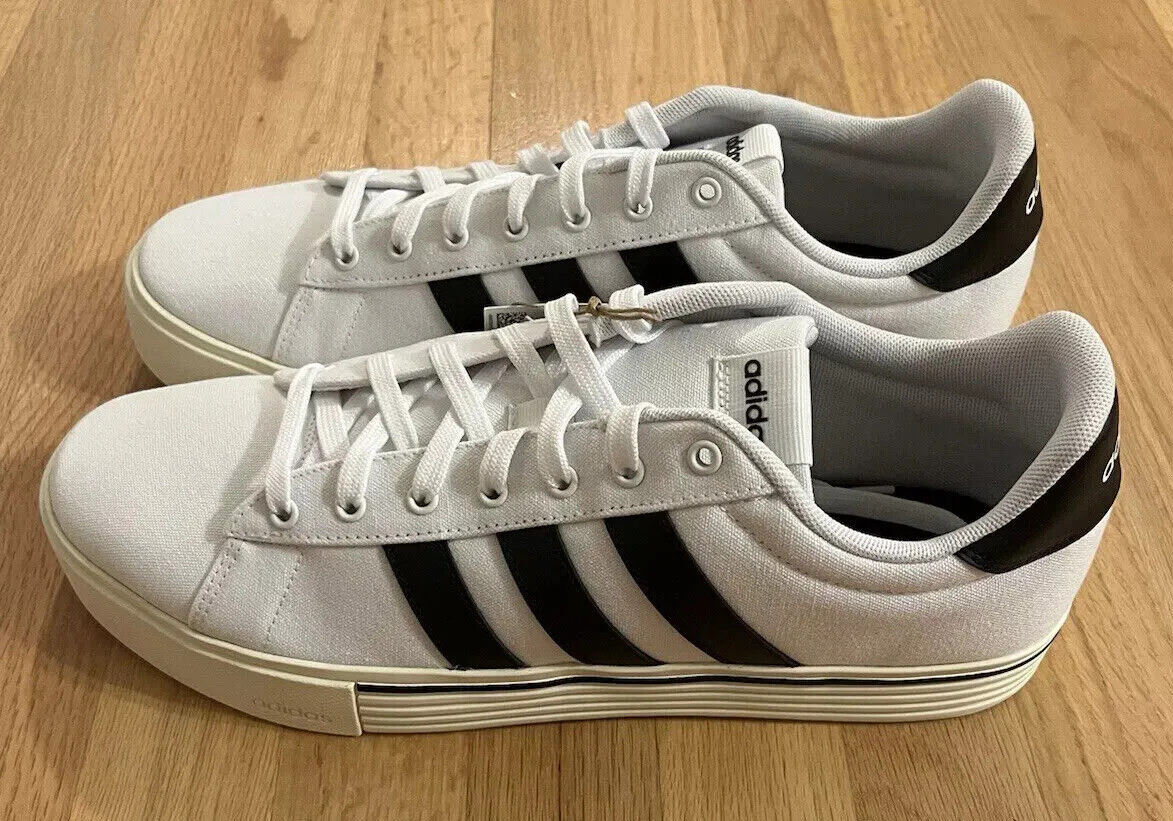 Adidas Men’s Daily 4.0 White & Black Skateboarding Sneakers IF6659