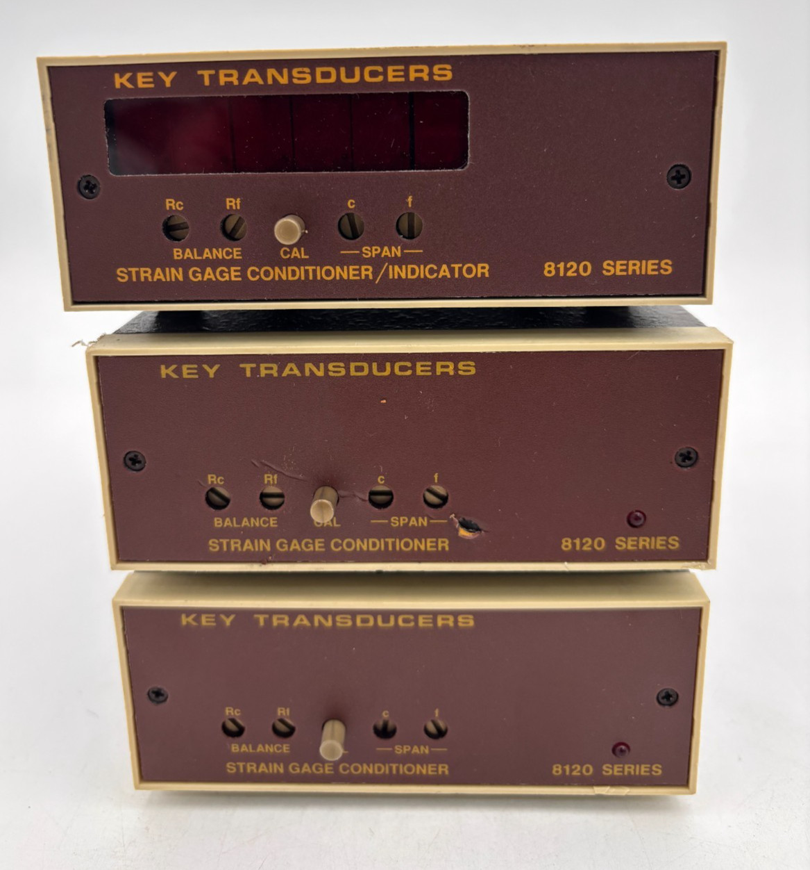 Key Transducers Strain Gage Conditioner / Indicator 8120 Series - LOT OF 3