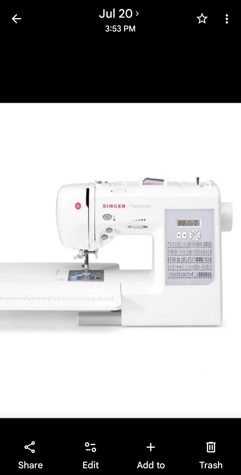 Singer Patchwork 7285Q Electric Sewing and Quilting Machine. New   In Box.