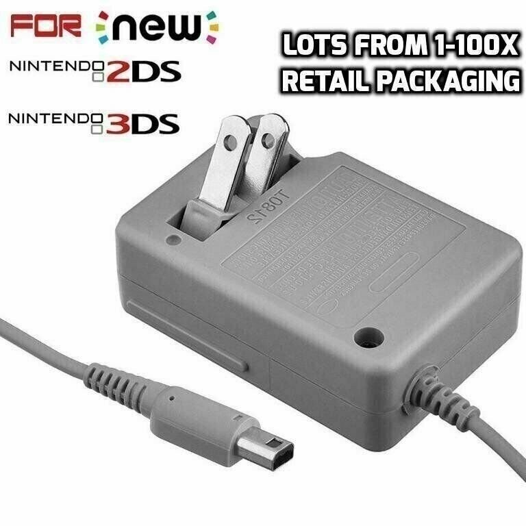 1-100 Lot Nintendo 3DS XL Rapid Home Travel Charger 2DS  LL  Wall Adapter