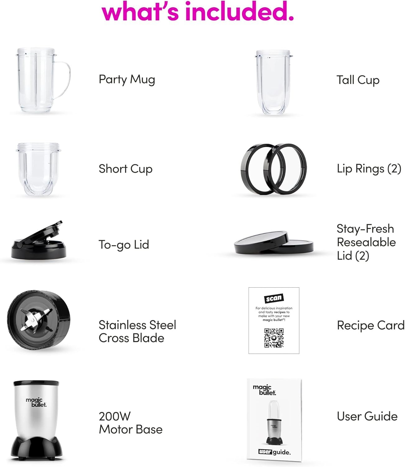 11 Piece Set Small Portable Electric Blender Silver Multi-functional Mixer