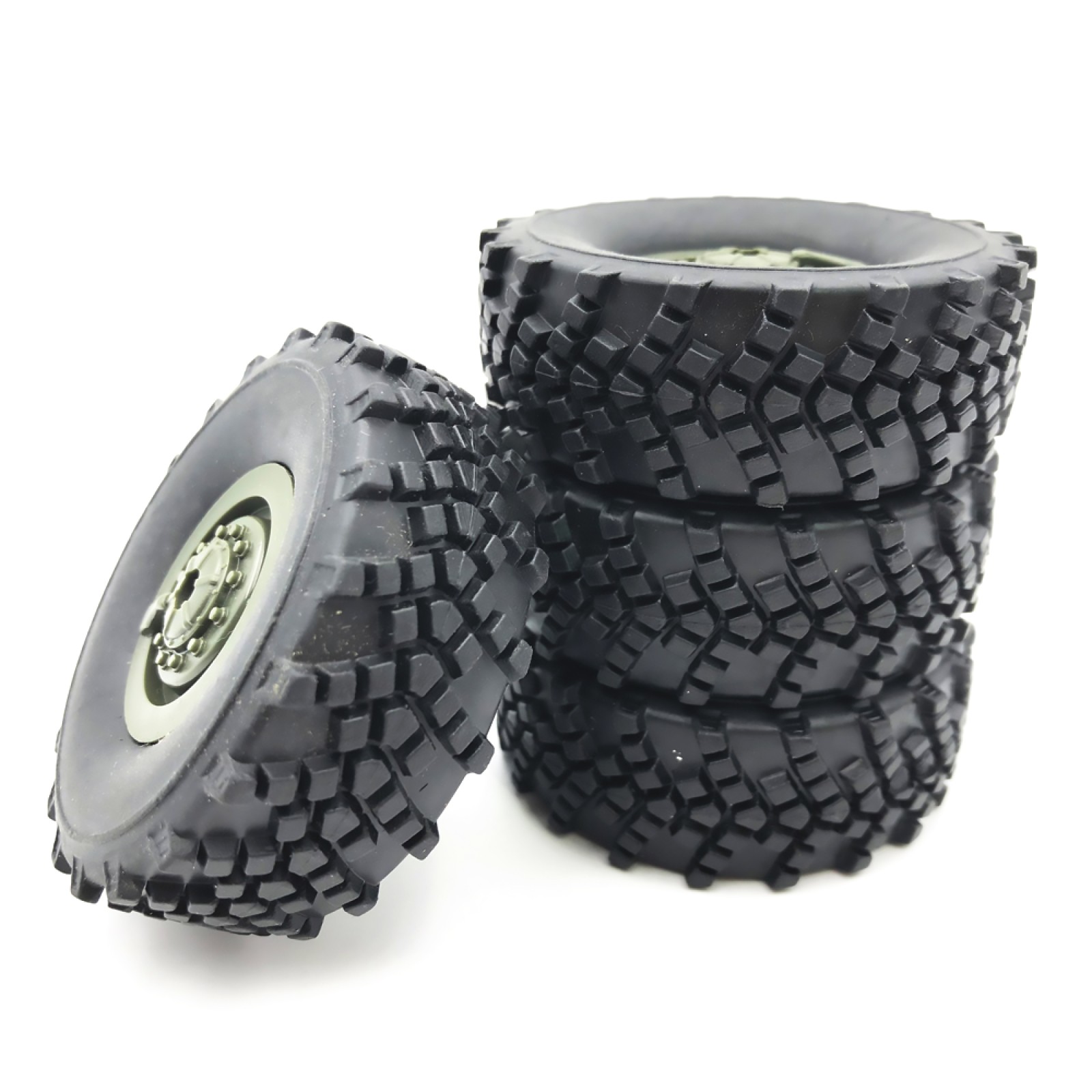 4Pcs Rubber Wheel Rim Tires Tyres for WPL B-36 B36 B36K 1/16 RC Car Ural Truck s
