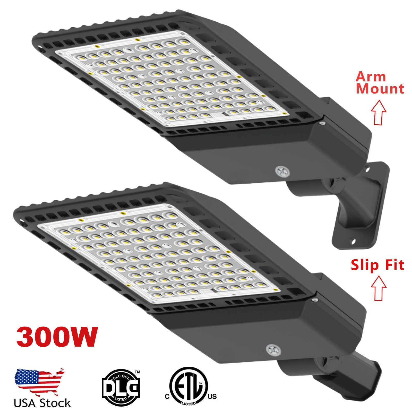 Dusk to Dawn Outdoor Commercial Area Road Lights,300W LED Parking lot Light