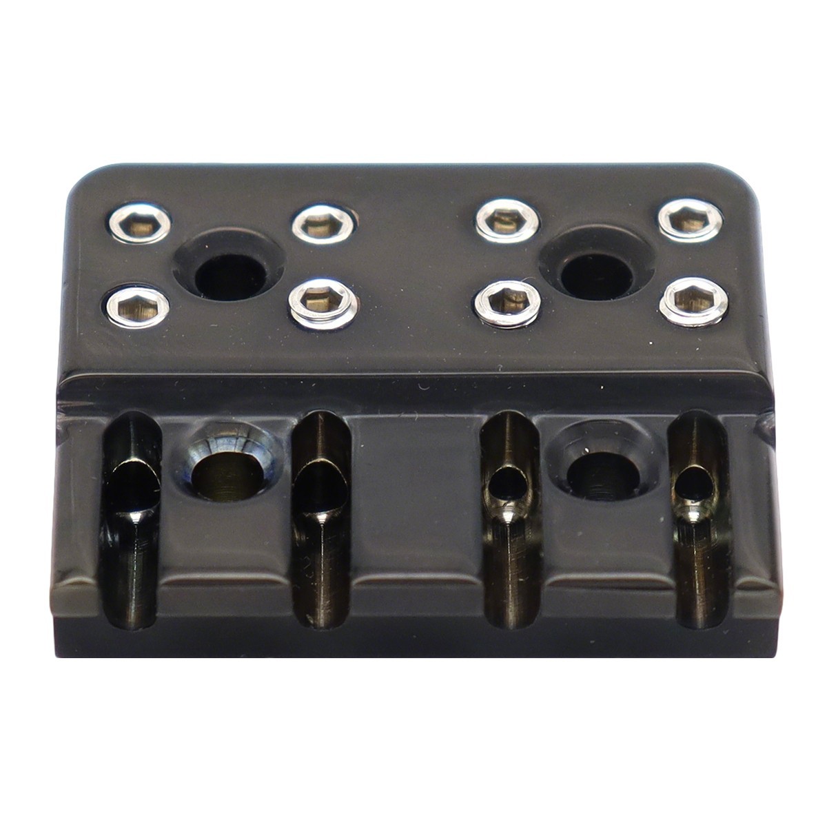 Brass 4 String Bass Bridge String Locks Headless Bass String Locking Black