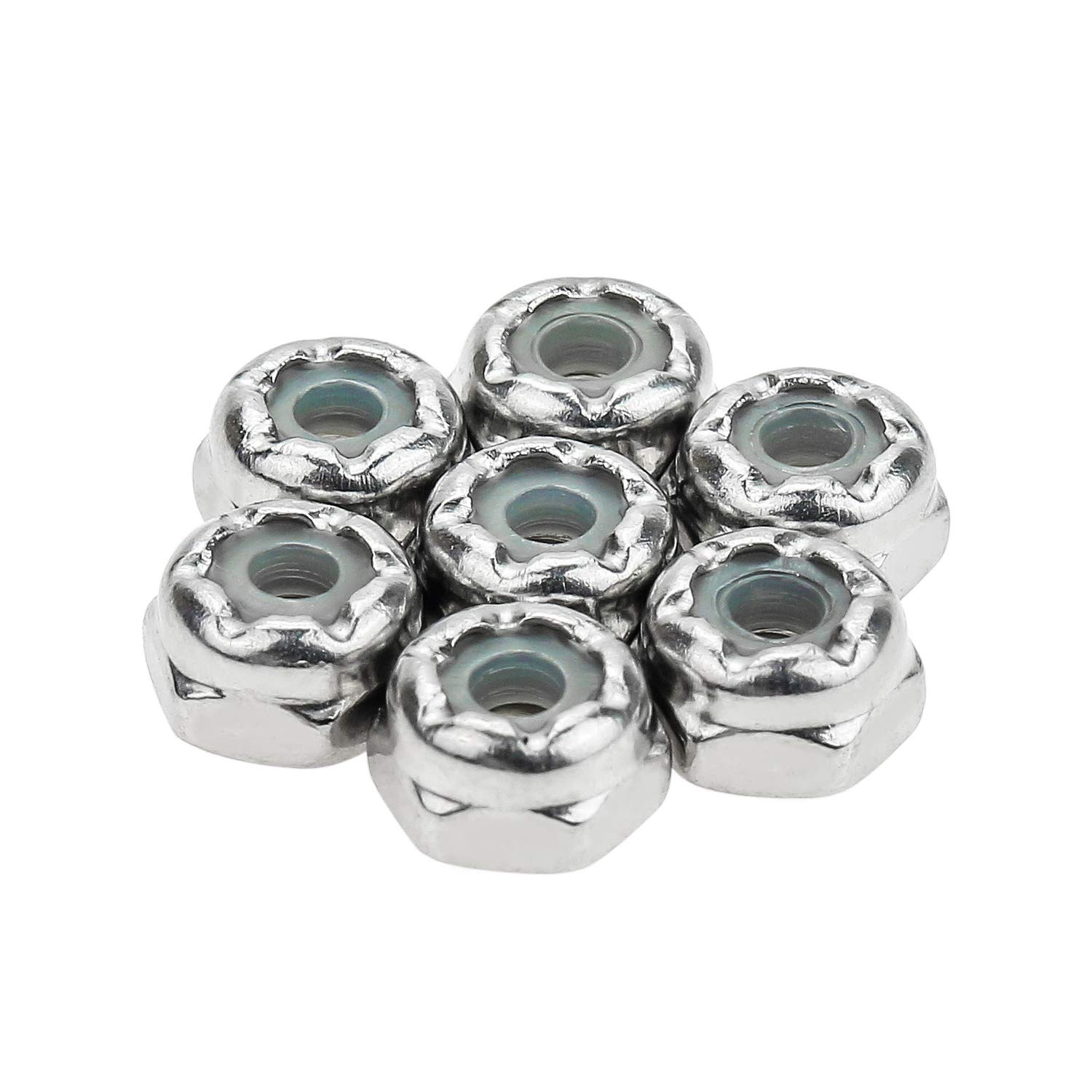 120 PCS 4#40 Nylon Insert Hex Lock Nut 304 Stainless Steel Hardware Fix