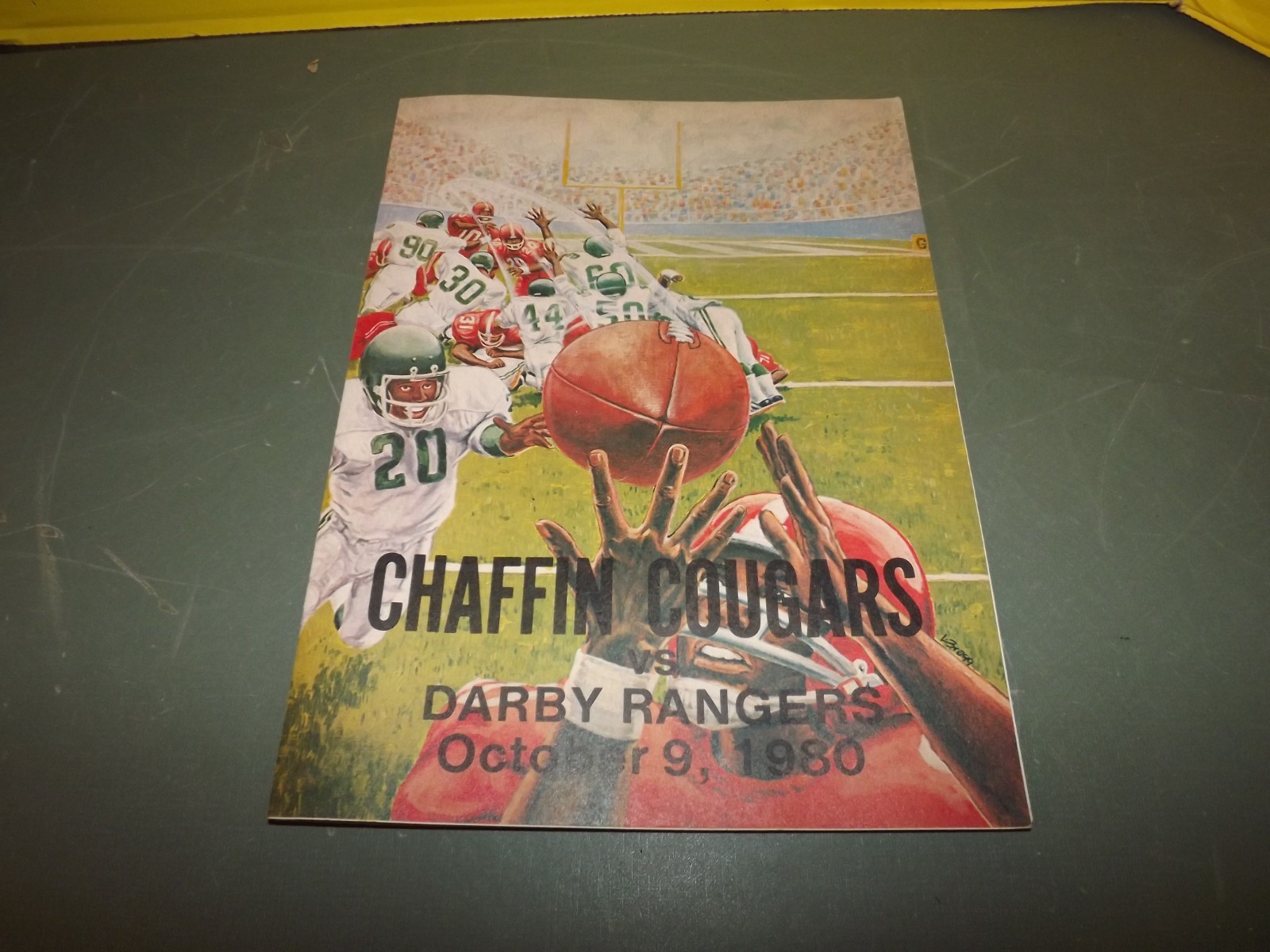 Vintage 1980 Ark HS Football Program-Chaffin Cougars Vs Darby Rangers 33pgs