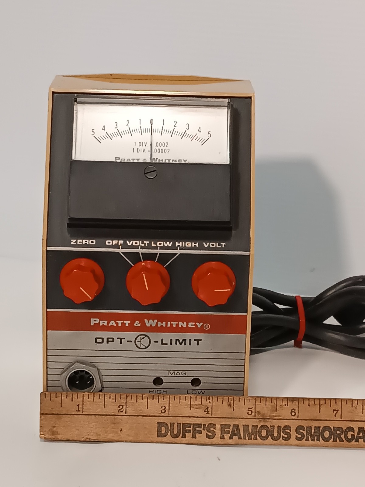 Vintage Pratt Whitney Opt-O-Limit Model A Electronic Indicator, As Shown