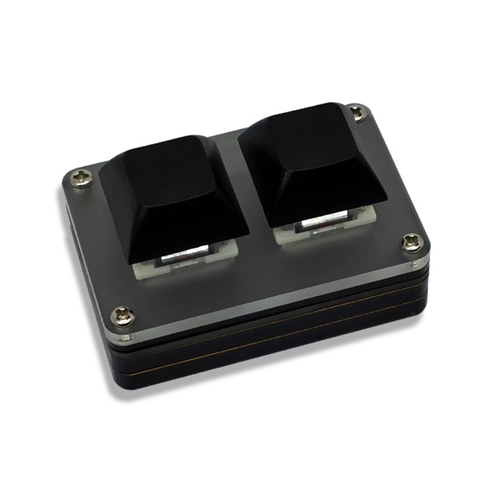 2 Key Mini Keyboard for Copy and Paste, Programmable User De9801