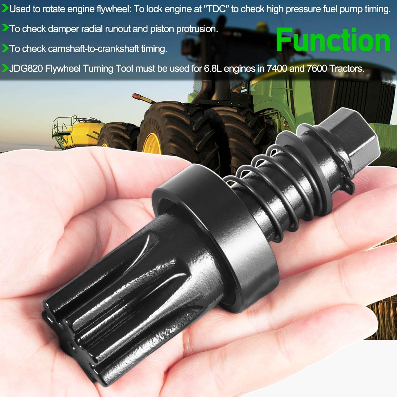 for John Deere Engines # JDE83 JDE81-4 JDG820 Engine Turning Tool & Timing Set
