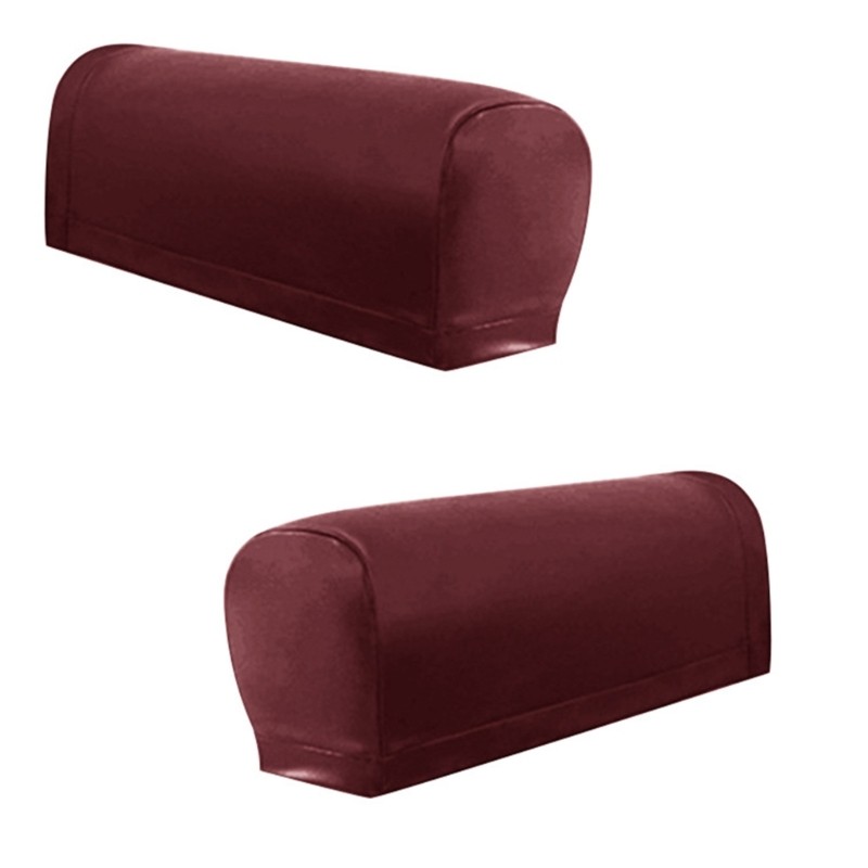 2Pieces Sofa Armrest Protector Set Includes 4 Adhesive Patches Water Resistant