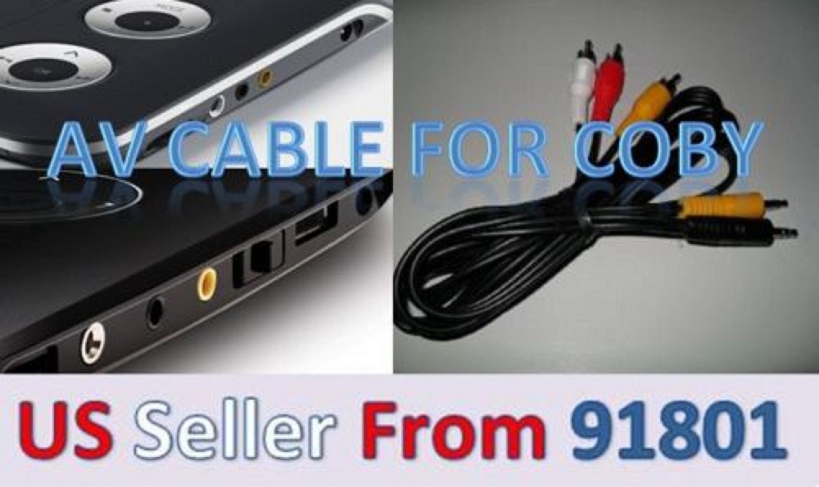 3.5mm AV Cable for Coby Portable DVD Player