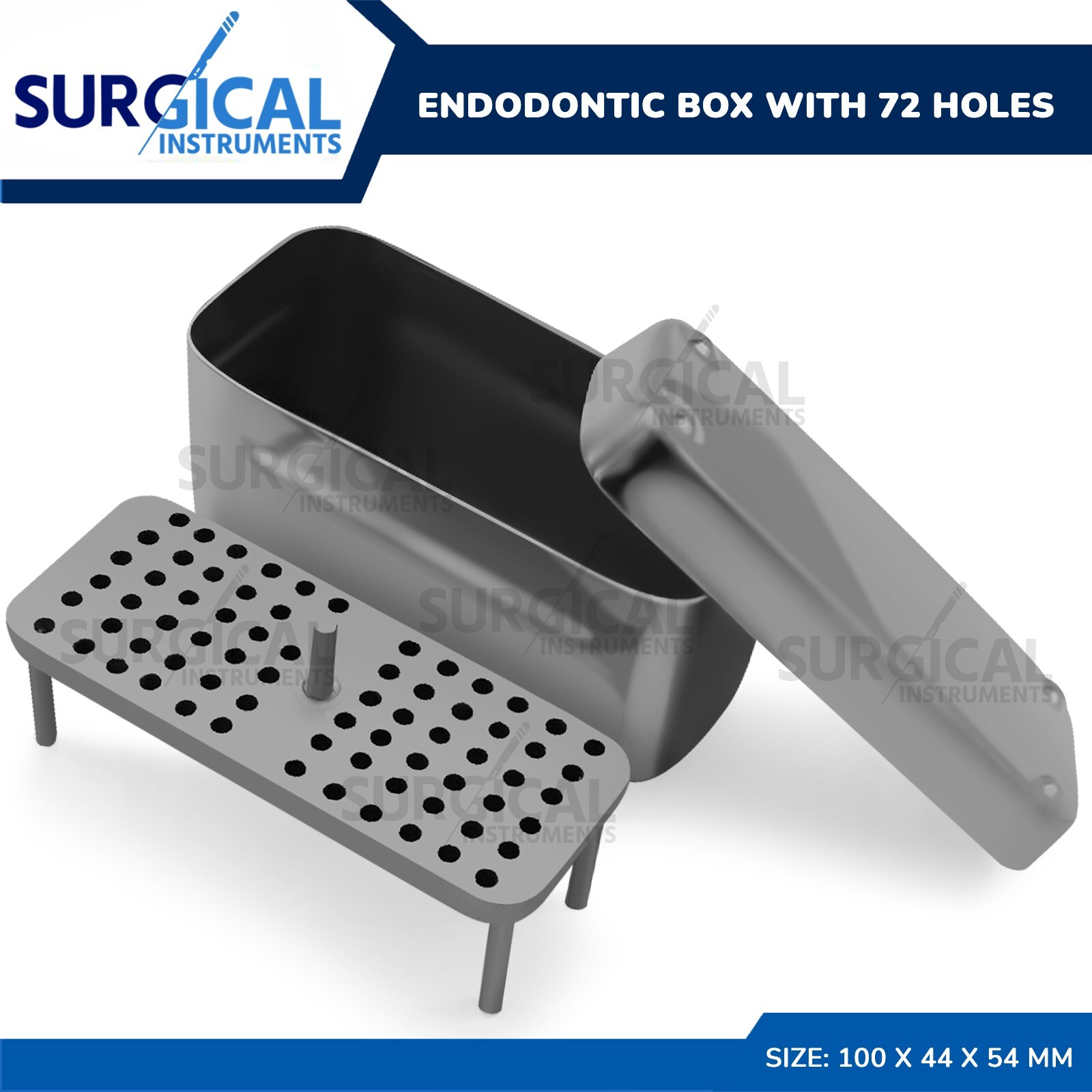 Endodontic Box 100 x 44 x 54mm Surgical Dental Instruments German Grade