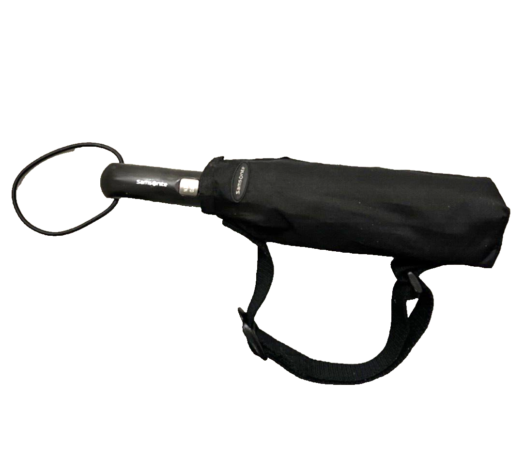 Samsonite Auto Open Vented Wind Resistant Compact Umbrella Black