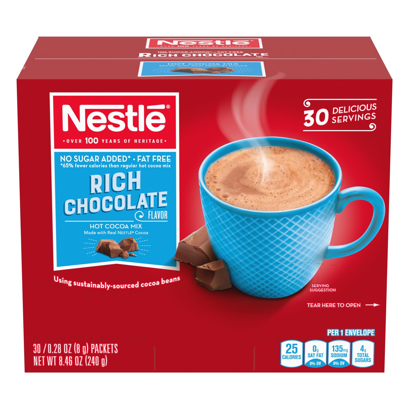 Nestle Hot Chocolate Packets, 8.46 Ounce (Pack of 1), .2 Set (Rich Brown)