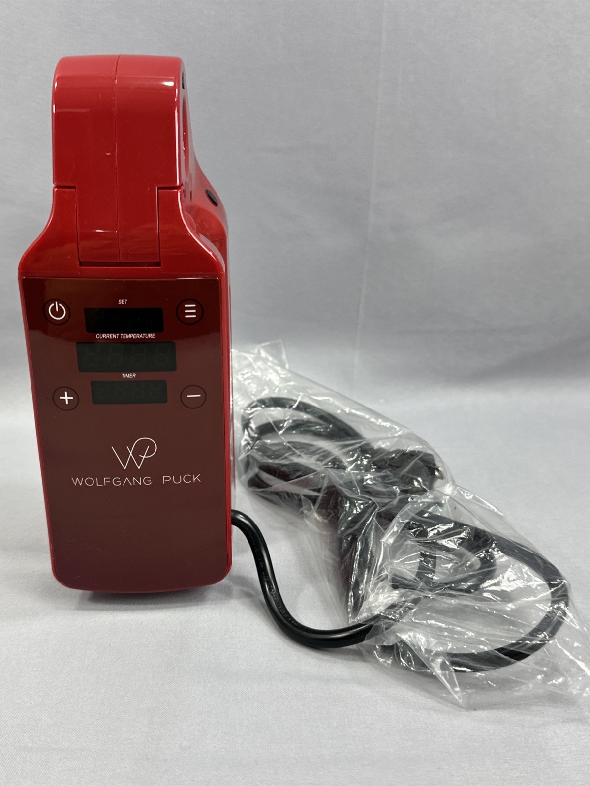 Wolfgang Puck Compact Clip ‎️‍‎️‍Sous Vide Precision Cooker Inversion Red
