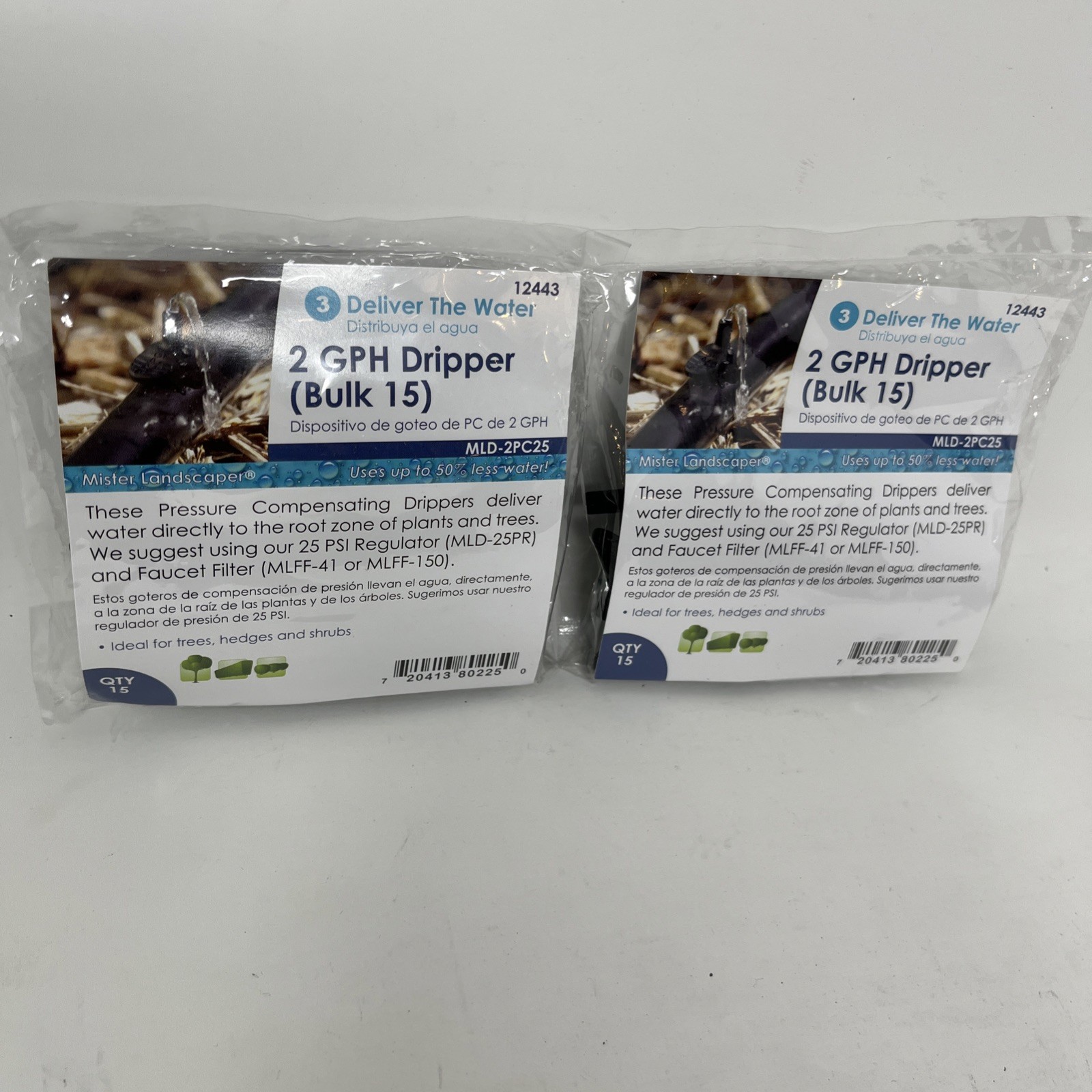 Mister Landscaper 15-Pk 2 Gph Irrigation Dripper 12443 MLD-2PC25 (2-Packs) 