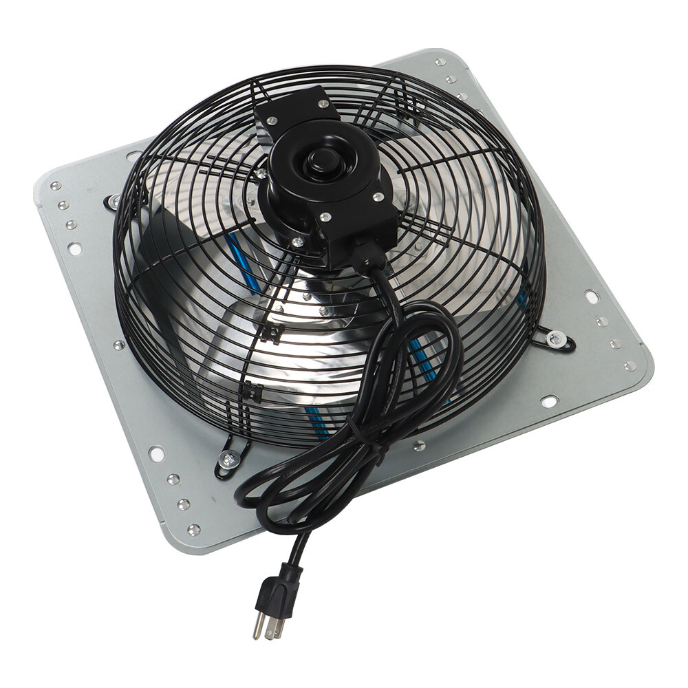 12" Wall Mounted Shutter Exhaust Fan High Speed Garage Attic With Power Cord