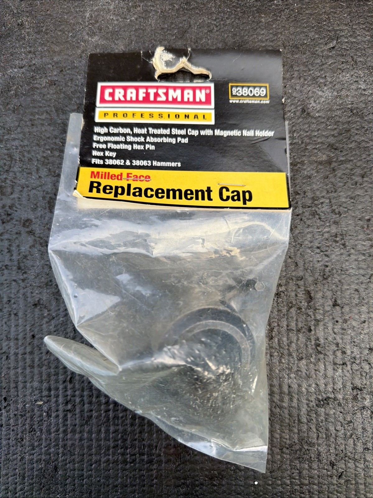Sears Craftsman Professional Replacement Hammer Cap Milld Face 38069 38063 38062