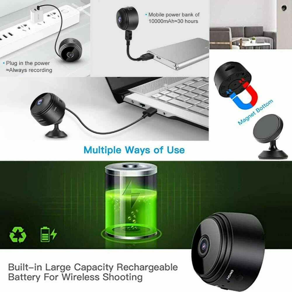 Mini Wireless WiFi Camera 1080P HD Night Vision Home Security DVR