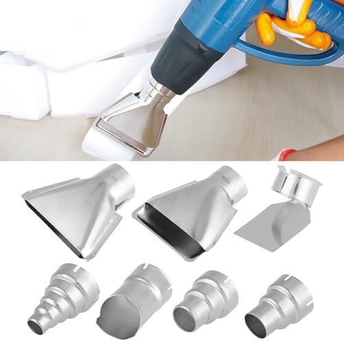7PCS Stainless Steel Heat Gun Nozzle Attachments for 35-40mm Hot Air Tools