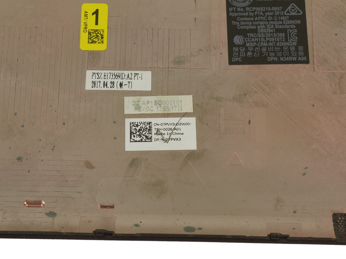 Dell OEM Latitude E5570 Precision 3510 Bottom Access Panel Door Cover 7PVX3