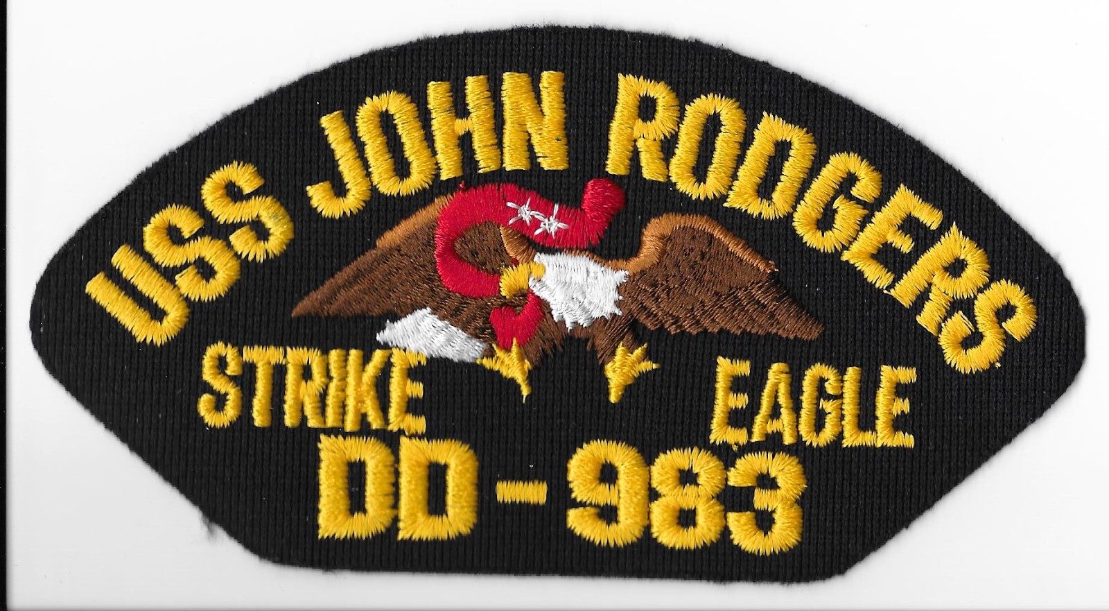 United States Navy USS John Rodgers Strike Eagle DD-983 Hat Patch V1
