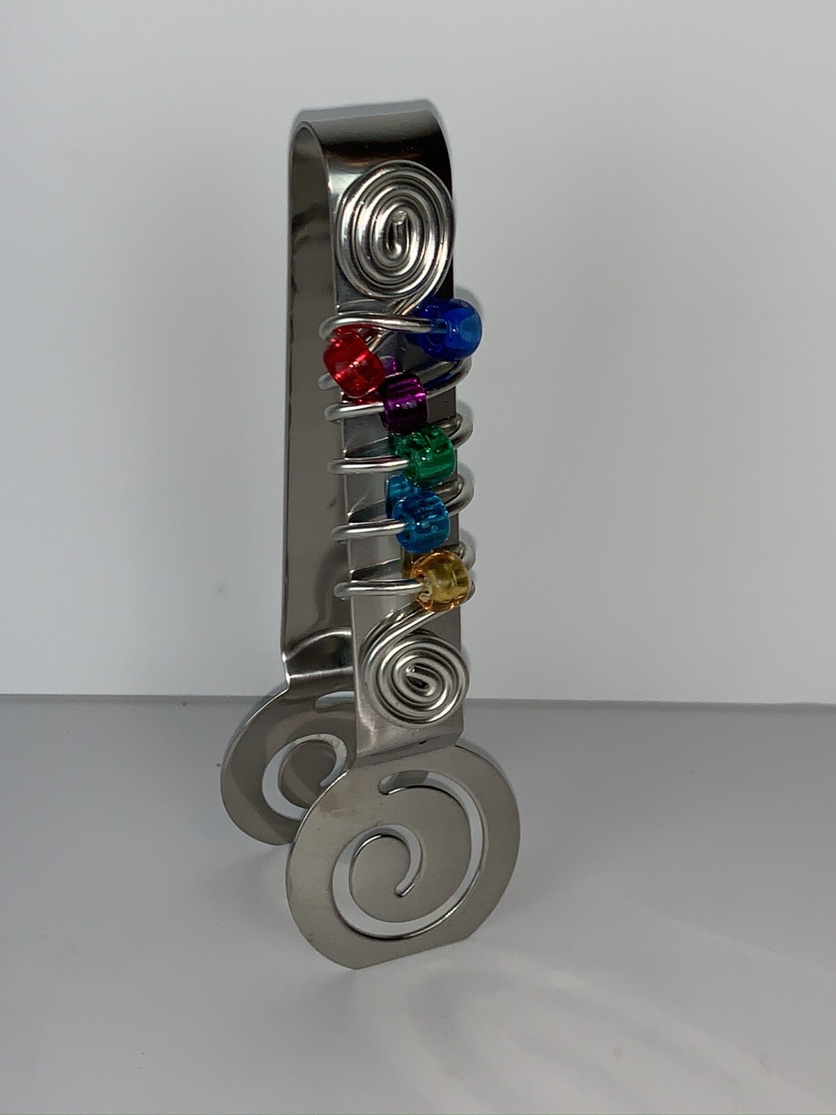 Norpro Decorated Stainless Steel Tea Bag Tong Squeezer Straining With 3 Teabags