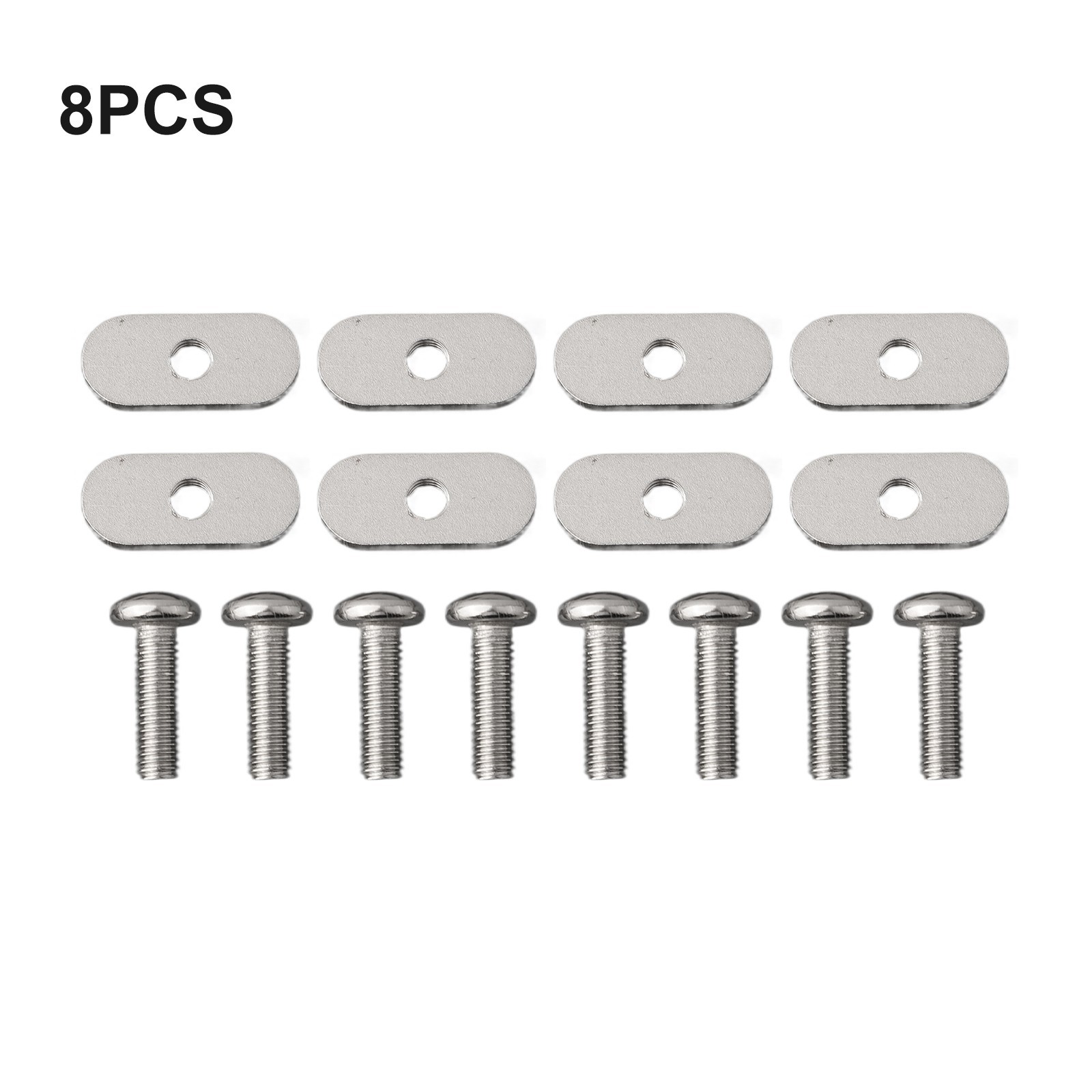Secure and Reliable Set of 8 Stainless Steel Screws and Nuts for Kayak Rails
