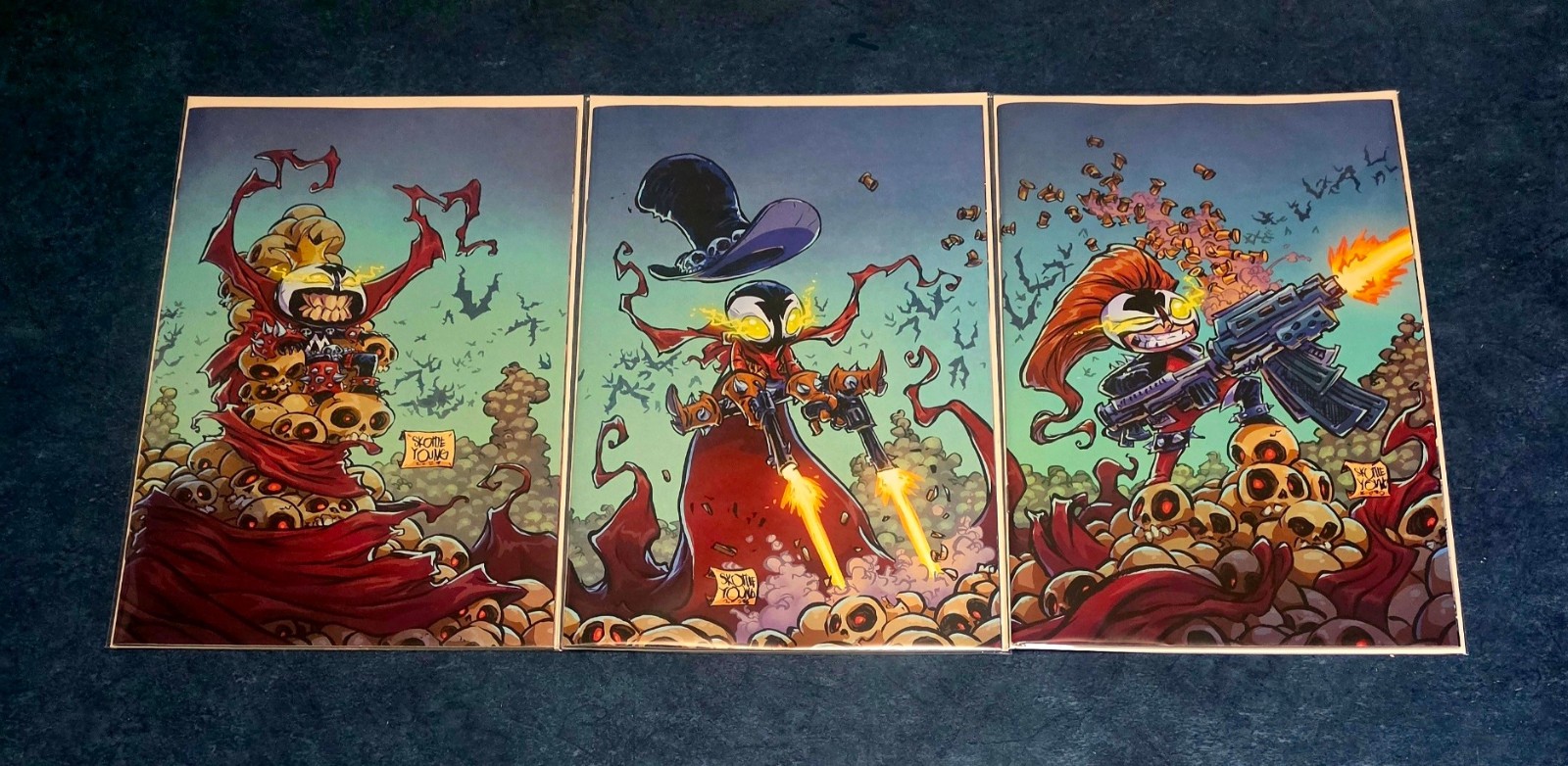 SKOTTIE YOUNG SPAWN connecting cover variant set KING GUNSLINGER SCORCHED 50 SET
