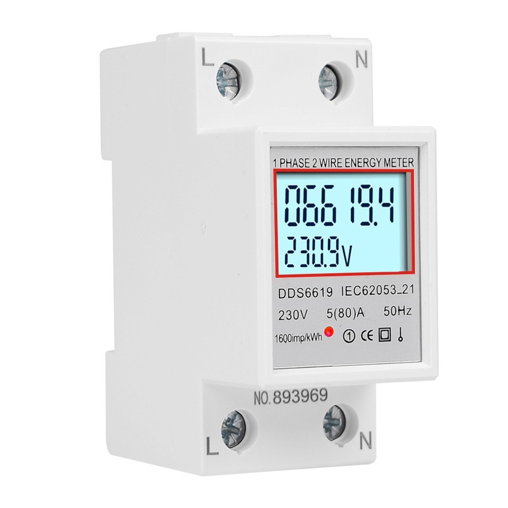 Digital Power Meter Energy Meter Installation Convenience KWh Consumption
