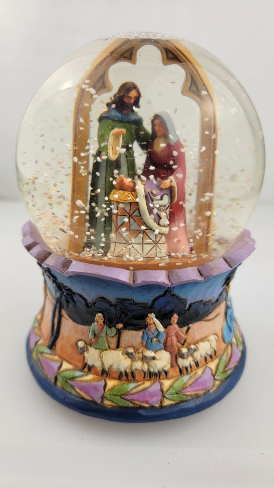 Holy Mary Jesus Nativity Family Musical Christmas Globe