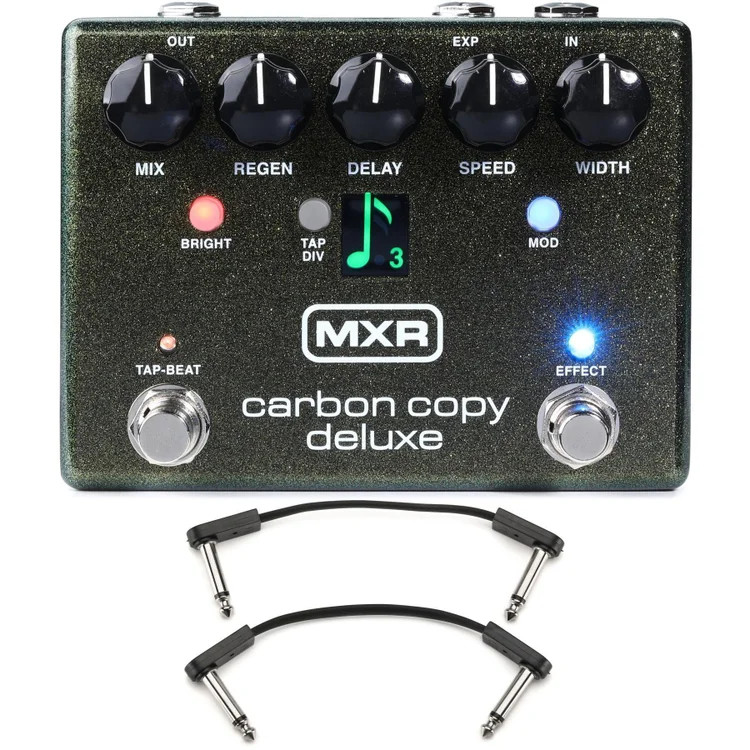 MXR M292 Carbon Copy Deluxe Analog Delay Pedal with EBS Patch Cables