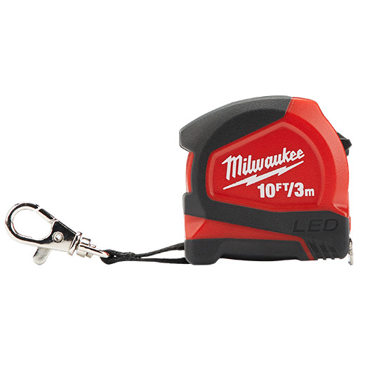 Milwaukee 48-22-6601 10ft / 3m Keychain Tape Measure with LED