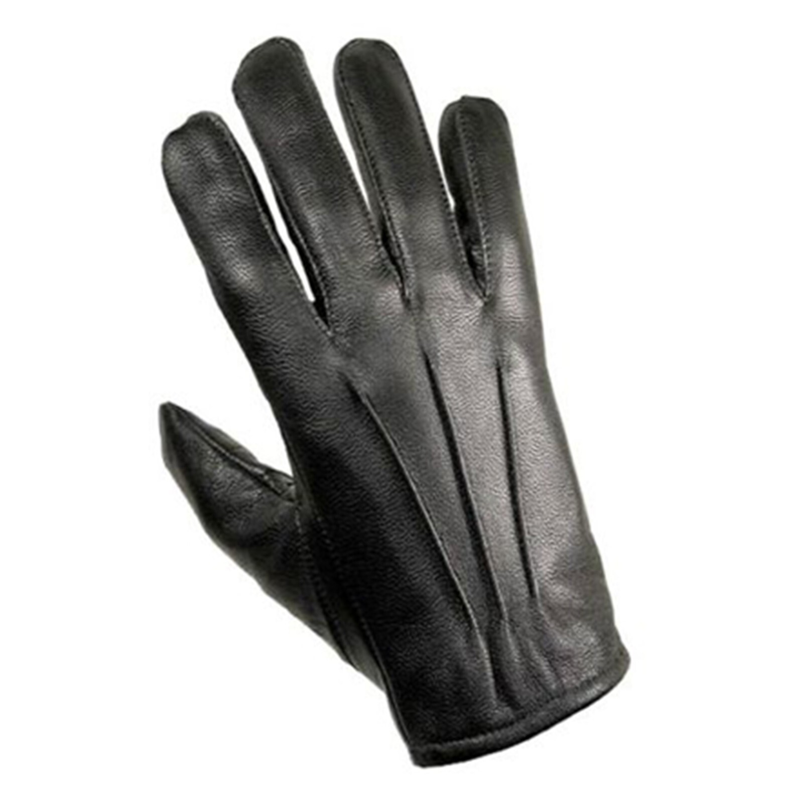 Men's Genuine Leather Police Driving Gloves Soft Chauffeur Tactical Black Gloves