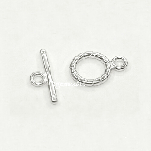 1 set Sterling Silver Rope Toggle Clasp 11mm #51451