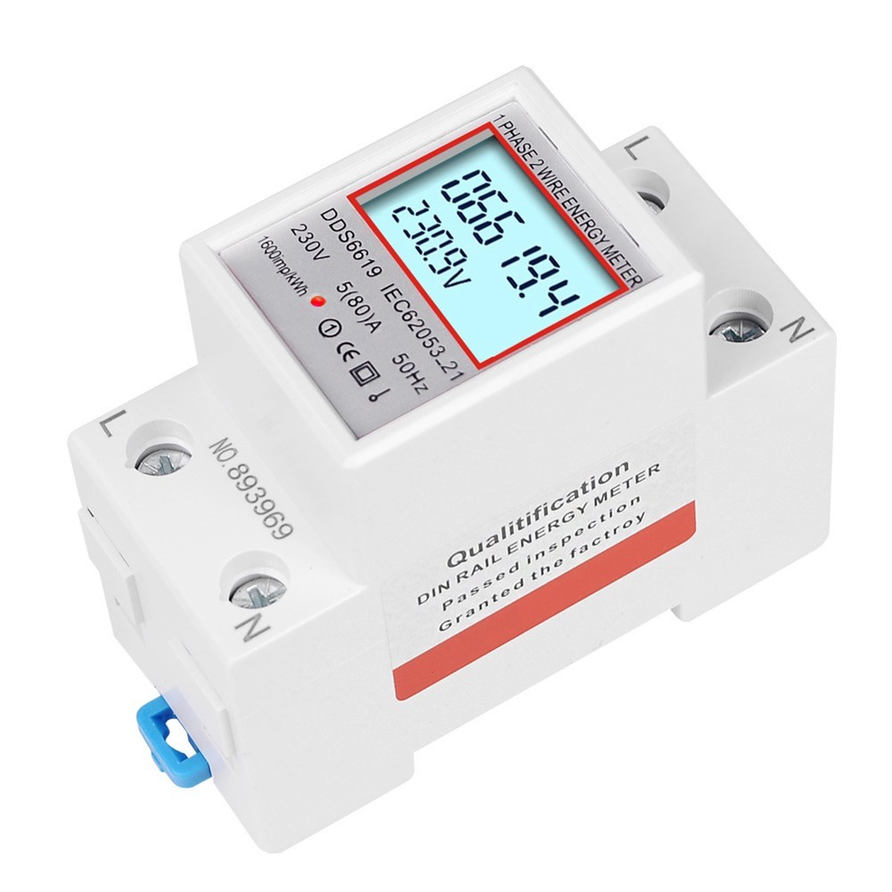Digital Power Meter Energy Meter Installation Convenience KWh Consumption