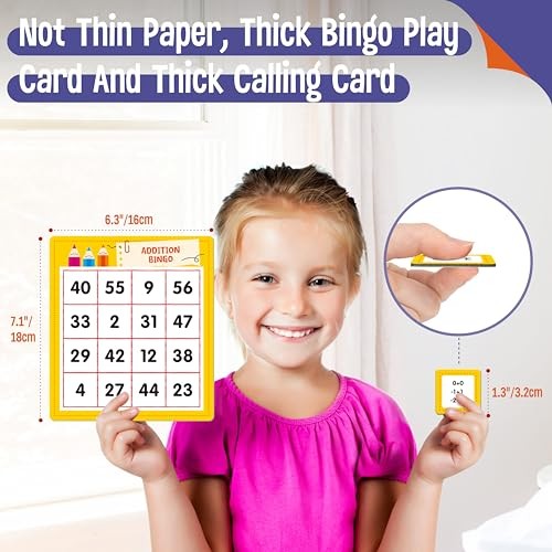 360 Math Problems - 2 Educational Board Addition & Subtraction Bingo Game
