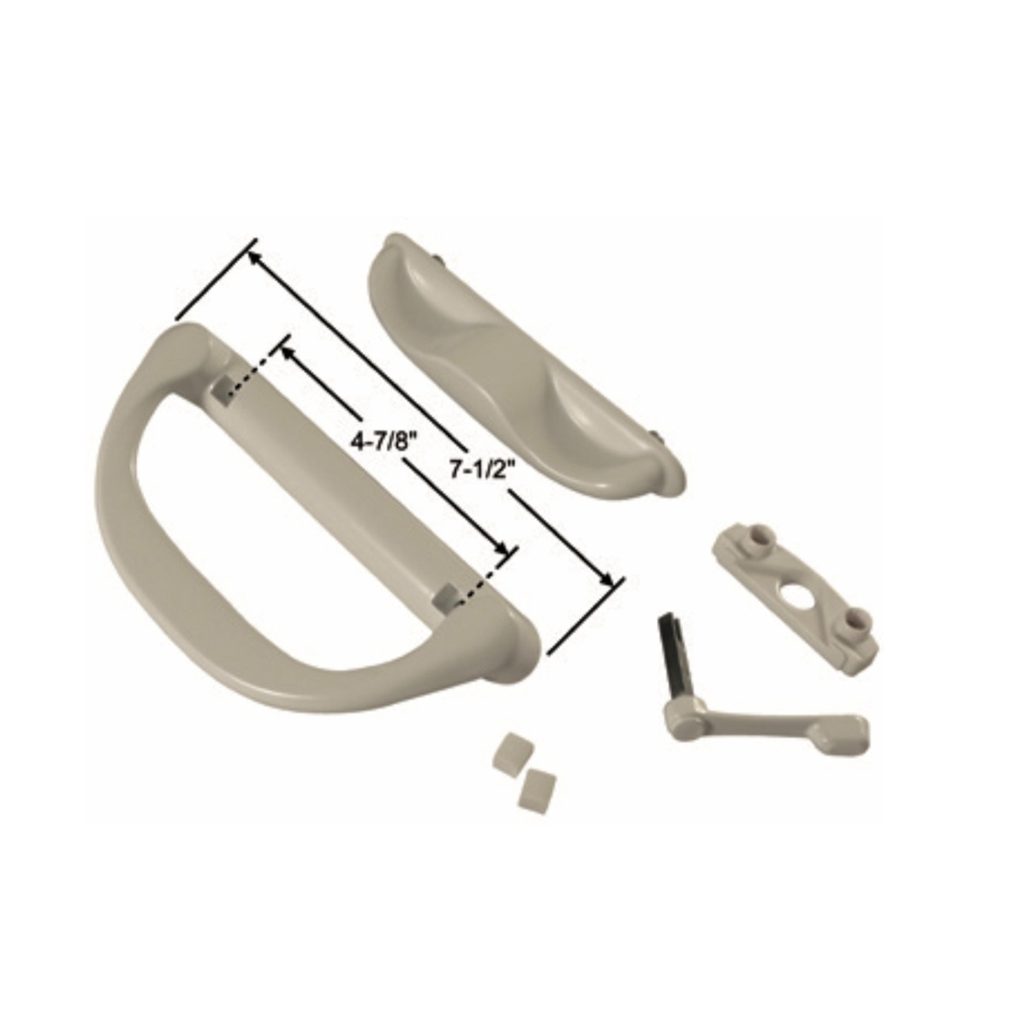 RC ALUMINUM – Interlock Involute 1-Piece Handle – Sliding Glass Door Handle
