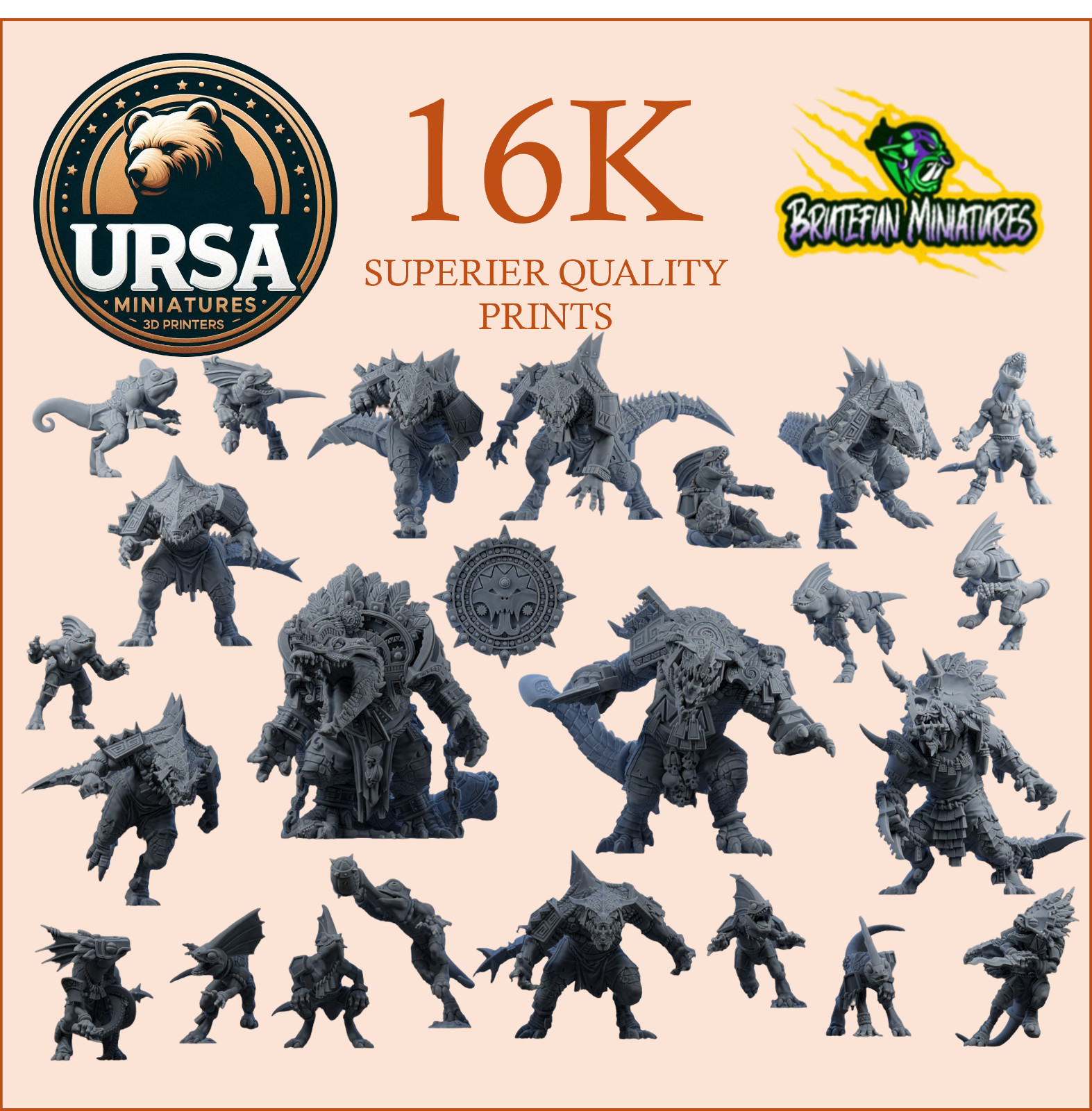 Brutefun- Lizardmen Complete UPDATED Fantasy Football Team Inc Bases