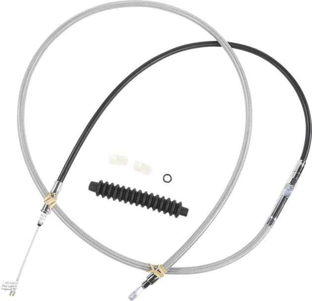 Drag Specialties Braided Clutch Cable 78" Clear Coated Harley Davidson